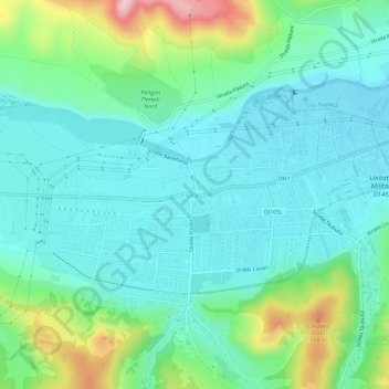 Topografische Karte Florești, Höhe, Relief