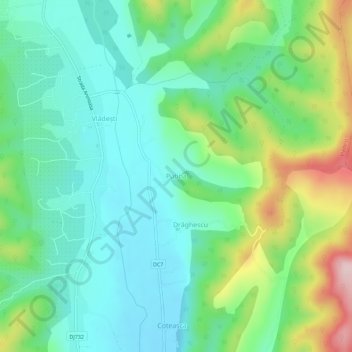 Topografische Karte Putina, Höhe, Relief