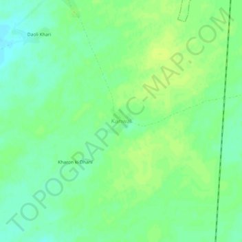 Topografische Karte Kanwal, Höhe, Relief