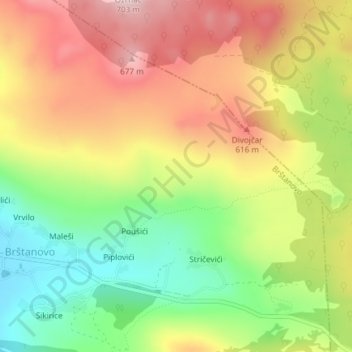 Topografische Karte Torak, Höhe, Relief