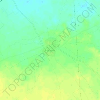 Topografische Karte Ambasar, Höhe, Relief