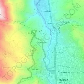 Topografische Karte Cochapampa, Höhe, Relief