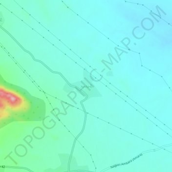 Topografische Karte Gadani, Höhe, Relief