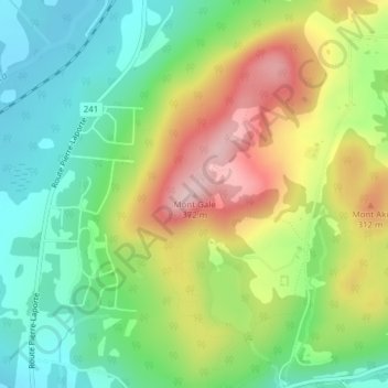 Topografische Karte Mont Gale, Höhe, Relief
