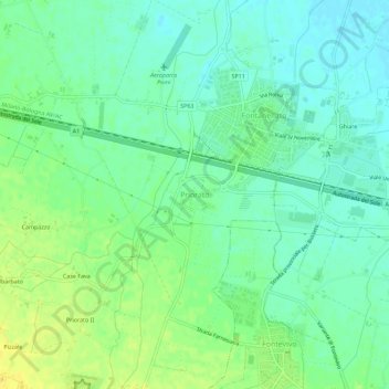 Topografische Karte Priorato, Höhe, Relief