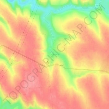 Topografische Karte Pietreni, Höhe, Relief