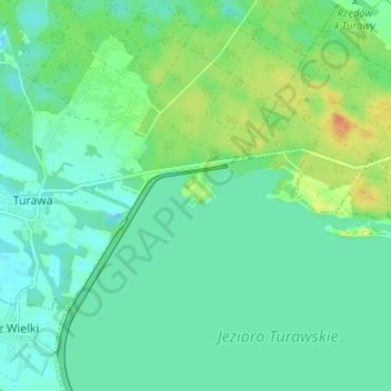 Topografische Karte Rybaczówka, Höhe, Relief