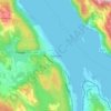 Topografische Karte Ytre Arna, Höhe, Relief