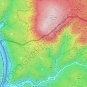 Topografische Karte Silberhorn, Höhe, Relief