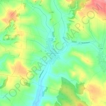Topografische Karte Maisbirbaum, Höhe, Relief