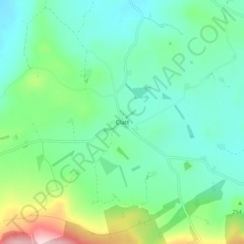 Topografische Karte Clatt, Höhe, Relief