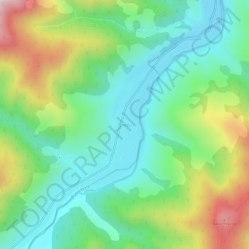 Topografische Karte Bradu, Höhe, Relief