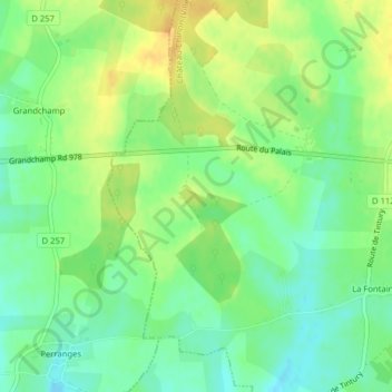 Topografische Karte Les Marolles, Höhe, Relief