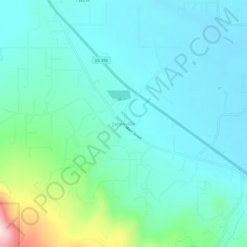Topografische Karte Janesville, Höhe, Relief