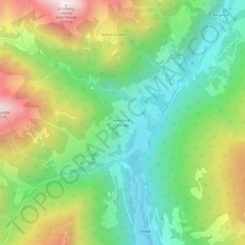 Topografische Karte Sonvigo, Höhe, Relief