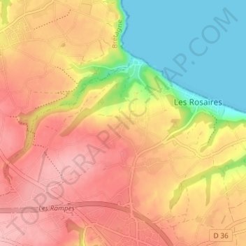 Topografische Karte Saint-Eloy, Höhe, Relief