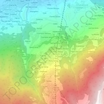 Topografische Karte Gerdaz, Höhe, Relief