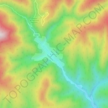Topografische Karte Rușchița, Höhe, Relief