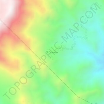 Topografische Karte El Corozal, Höhe, Relief