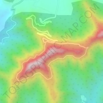 Topografische Karte Purandar, Höhe, Relief