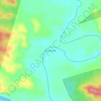 Topografische Karte Boca Inuya, Höhe, Relief