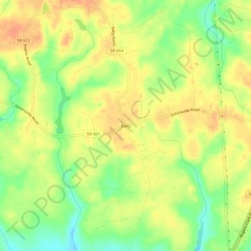 Topografische Karte Balty, Höhe, Relief