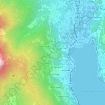 Topografische Karte San Vito, Höhe, Relief