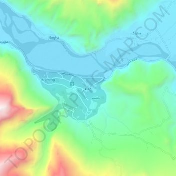 Topografische Karte خپلو, Höhe, Relief