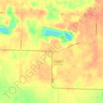 Topografische Karte Johannesburg, Höhe, Relief