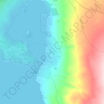 Topografische Karte Punat, Höhe, Relief