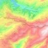 Topografische Karte Bhamdoun, Höhe, Relief