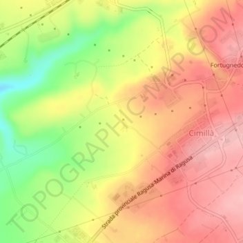 Topografische Karte Contrada Magni, Höhe, Relief