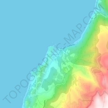 Topografische Karte Agios Nikitas, Höhe, Relief
