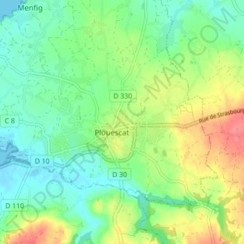 Topografische Karte Résidence Marne, Höhe, Relief
