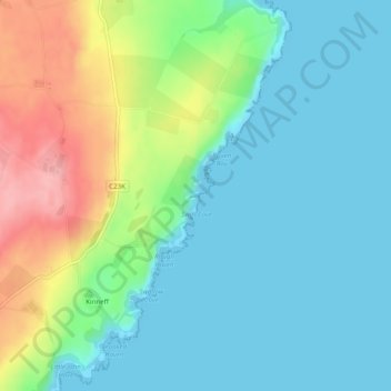 Topografische Karte Burian Hole, Höhe, Relief