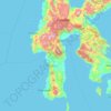 Topografische Karte Sulawesi du Sud, Höhe, Relief