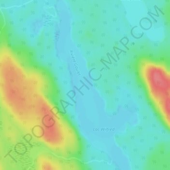 Topografische Karte Lac Wilfred, Höhe, Relief