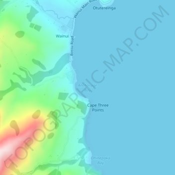 Topografische Karte Anchorage Bay, Höhe, Relief