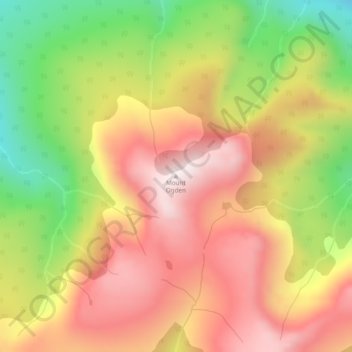 Topografische Karte Mount Ogden, Höhe, Relief