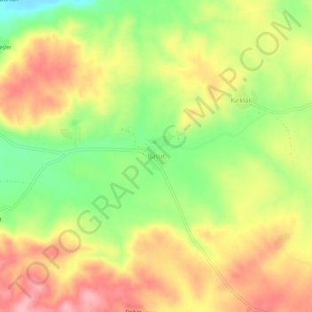 Topografische Karte Batur, Höhe, Relief