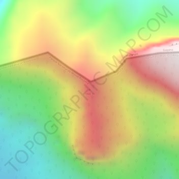 Topografische Karte Monte Apacaima, Höhe, Relief