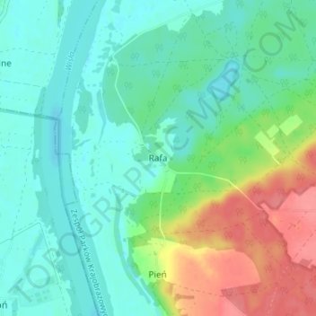Topografische Karte Rafa, Höhe, Relief