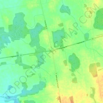 Topografische Karte Conn, Höhe, Relief