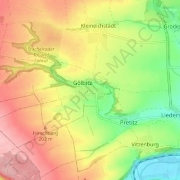 Topografische Karte Weißenschirmbach, Höhe, Relief