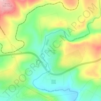 Topografische Karte Breidbach, Höhe, Relief