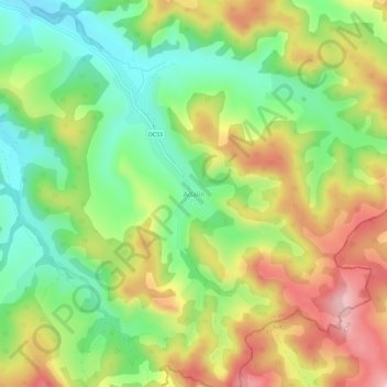 Topografische Karte Adalin, Höhe, Relief