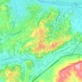 Topografische Karte Pian dei Giullari, Höhe, Relief