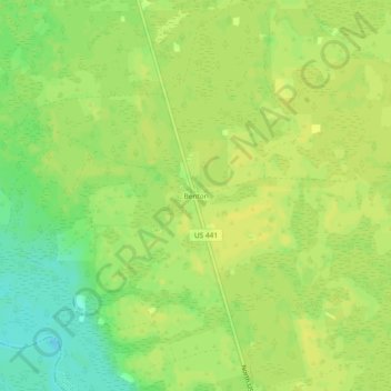 Topografische Karte Benton, Höhe, Relief