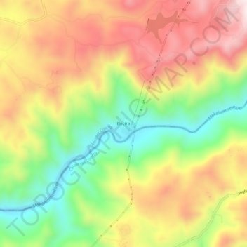 Topografische Karte Electra, Höhe, Relief