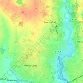 Topografische Karte Scot's Green, Höhe, Relief
